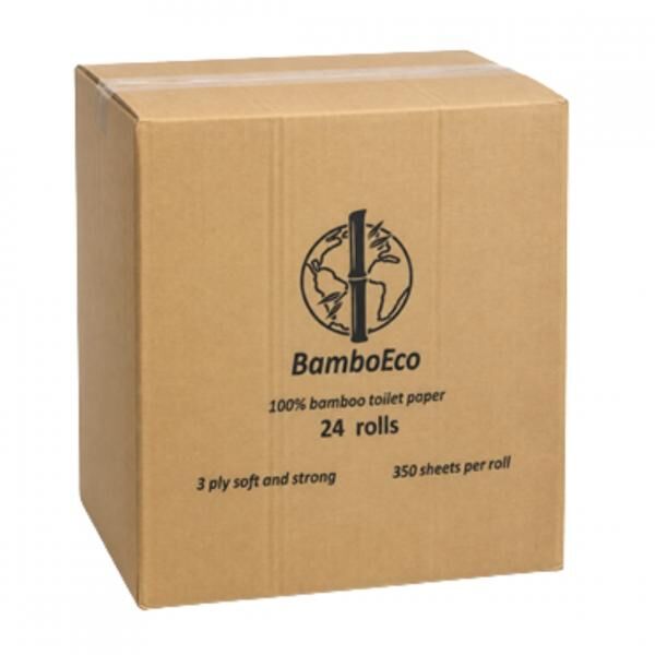 Bamboo Toilet Paper, 350 Sheets, 3-Ply, 24 Pack