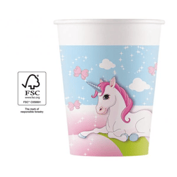 Unicorn - 8 FSC paper cups 200ml