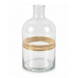 Glasvase, transparent, 22 cm, 3-teilig