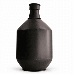 Vaas metaal zwart 37 cm