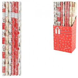 Christmas Gift Wrap, 200 x 70 cm, 6 assorted designs