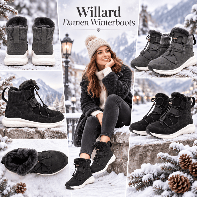  Willard Damen Winterboots aus Sämischleder