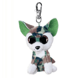Woody the wolf - plush figure key ring - 8.5 cm