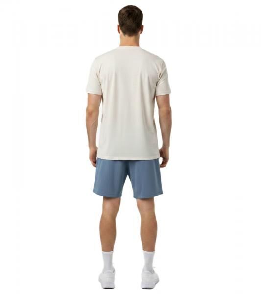 2-teiliges ON THAT ASS Armand Herren Sport-Set Performance Set Gym Outfit mit T-Shirt & Shorts Beige/Blau