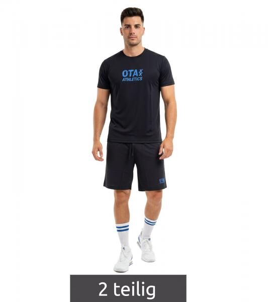 2-teiliges ON THAT ASS Daylan Herren Sport-Set Performance Set Gym Outfit mit T-Shirt & Shorts Schwarz