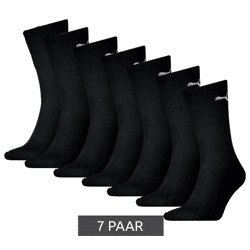 7 Paar PUMA schlichte Sport-Socken Baumwoll-Socken Tennis-Socken lange Strümpfe 701222094 003 Schwarz