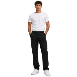 bequeme URBAN CLASSICS Herren Chino Hose aus Bio-Baumwolle Klassische Stoffhose Schwarz