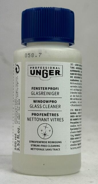 Fensterreiniger Profi Set Original Unger Komplettset 1 Unger Gerät 1 Unger Verlängerungsstange 5 Gelbe Wischpads 4 Glasreiniger Flaschen