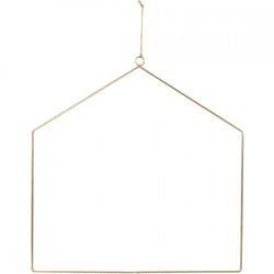 H&S Collection hanging decoration House golden 42 cm