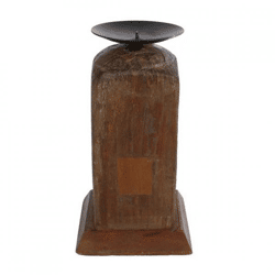 Candle holder Raymond recycled wood 20 cm