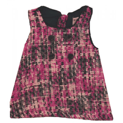 KANZ Mini-Kleid farbenfrohes Kinder ärmelloses-Kleid mit Karierten-Muster Mehrfarbig