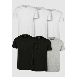 modernes Urban Classics Herren T-Shirt 200 g/m² mit Baumwolle Schwarz/Weiß/Grau