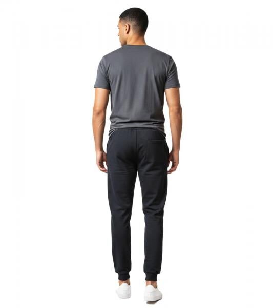 modische ON THAT ASS Leo Herren Jogging-Hose Baumwoll-Sweat-Hose mit Logo und Taschen Jogger Schwarz