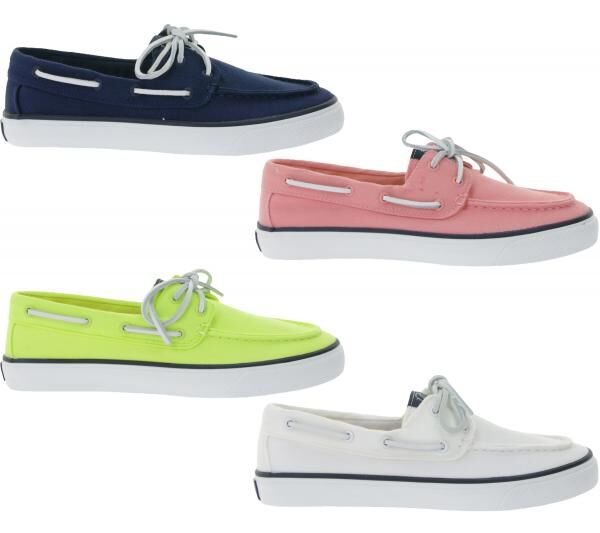 SPERRY Bahama 2.0 Canvas Boots-Schuhe nachhaltige Damen Freizeit-Schuhe mit Memory-Schaum Sohle Navy, Wei&szlig;, Rosa oder Lime-Gr&uuml;n