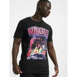 sportliches Mister Tee Herren T-Shirt mit großem Frontprint 180 g/m² Baumwoll-Shirt Kurzarm-Shirt Schwarz