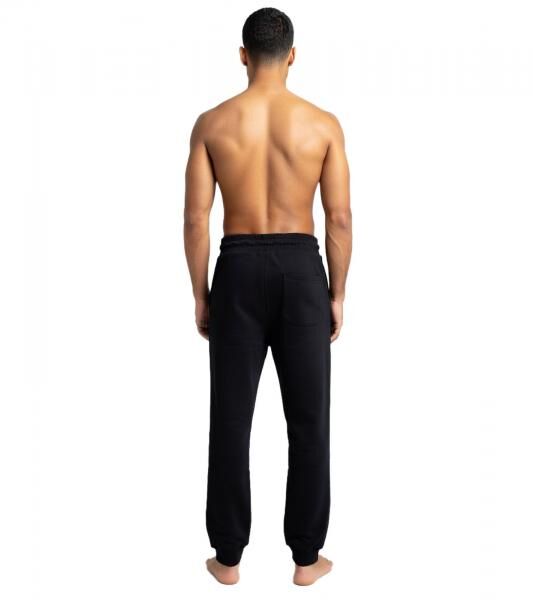 stilsichere ON THAT ASS Aaron Herren Jogging-Hose Baumwoll-Sweat-Hose mit Logo-Schriftzug und Taschen Jogger Schwarz