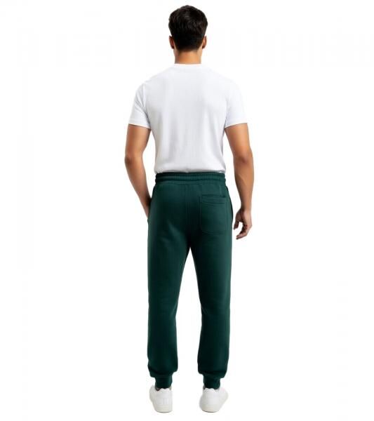 stilsichere ON THAT ASS Aaron Herren Jogging-Hose Baumwoll-Sweat-Hose mit Logo-Schriftzug und Taschen Jogger Gr&uuml;n
