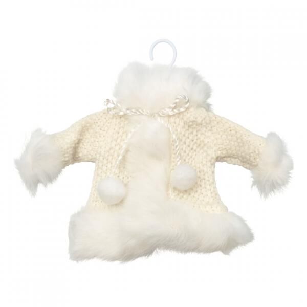 Wilko Weihnachtsaufhänger nordischer Wintermantel weiß 19 cm
