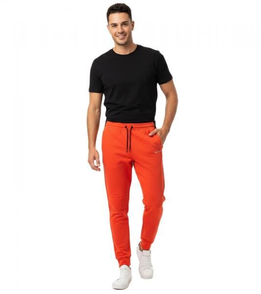 zeitlose ON THAT ASS Dudley Herren Jogging-Hose Baumwoll-Sweat-Hose mit Logo und Taschen 30300113OR Orange
