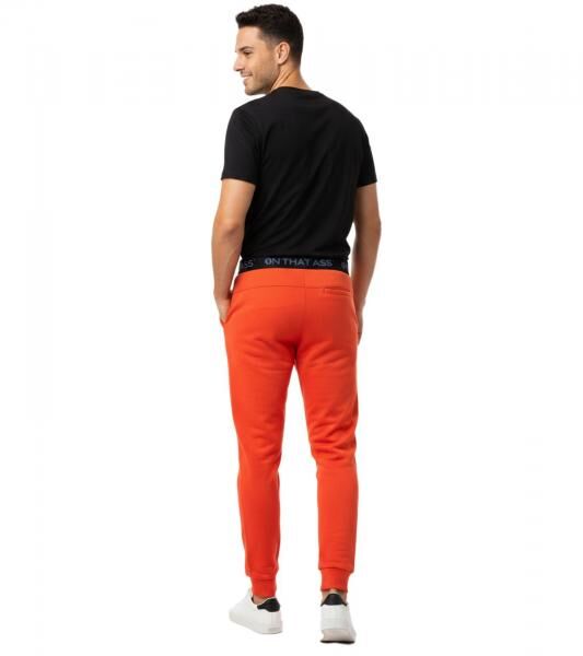 zeitlose ON THAT ASS Dudley Herren Jogging-Hose Baumwoll-Sweat-Hose mit Logo und Taschen 30300113OR Orange