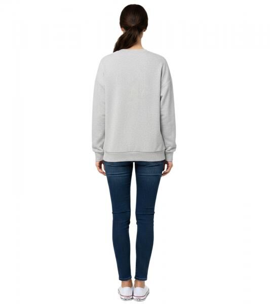 ZWILLINGSHERZ Pullover Damen Sweat-Pullover schlichter Winter-Pulli mit Rundhals 46092-25 Grau