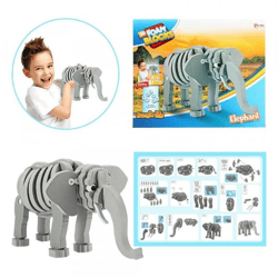 3D-Schaumstoff-Bastelpuzzle „Tier: Elefant“, 75 Teile