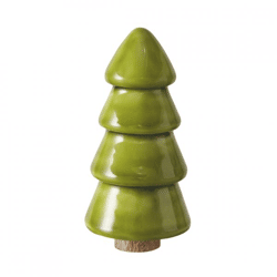 Boltze Weihnachtsbaum „Freya“ aus Mangoholz, grün, 12,5 cm