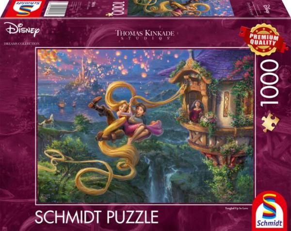 Disney Rapunzel - Tangled up in Love - 1000 Teile Puzzle Thomas Kinkade Collection