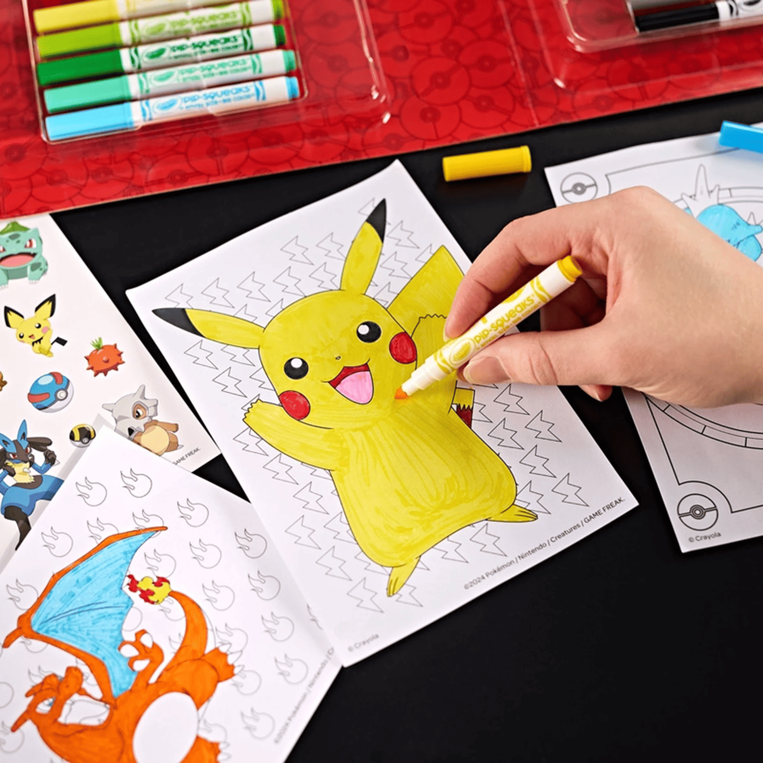 Farb- und Sticker Set Pok&eacute;mon