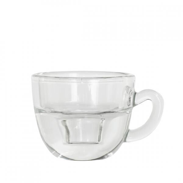 Kerzenständer Kaffeeglas transparent 8 cm