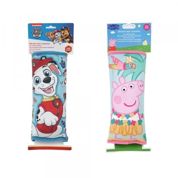 Kinderautogurtkissen Paw Patrol oder Peppa Pig 2 Stück sortiert
