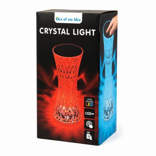 Out of the Blue-Lampe Crystal LED, wiederaufladbar, 19 cm