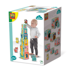 SES stacking cube with animal figures