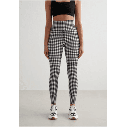 bequeme aim'n Damen Hose Stretch Schwarz/Weiß