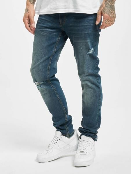 bequeme Denim Project Herren Jeans Skinny Fit Stretch mit Baumwolle Blau