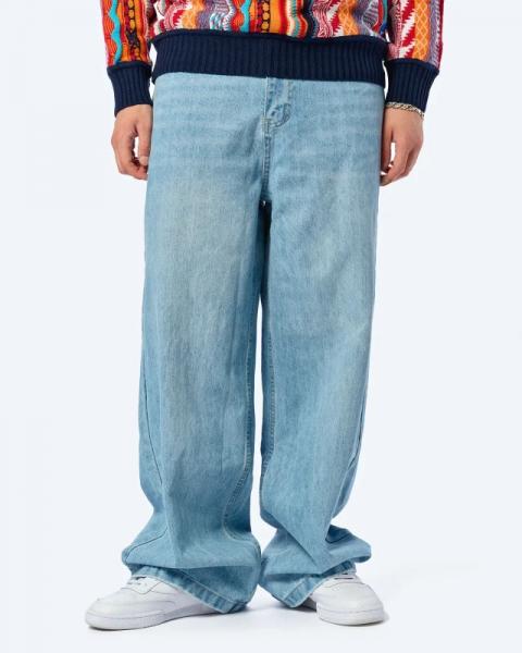 bequeme  Herren Jeans mit Baumwolle Hell-Blau