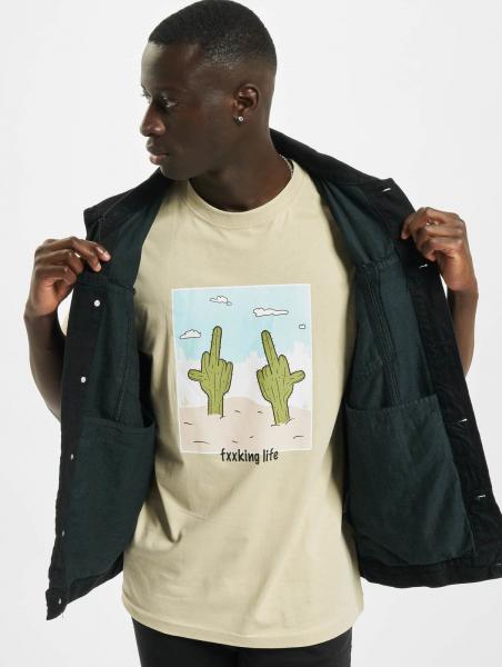 bequemes Mister Tee Herren T-Shirt 180 g/m&sup2; mit Baumwolle Beige