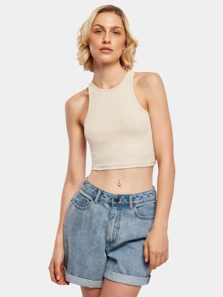 bequemes Urban Classics Damen T-Shirt Stretch 180 g/m&sup2; mit Baumwolle Beige