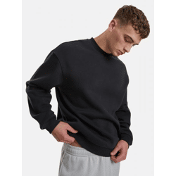 bequemes URBAN CLASSICS Herren Crewneck-Sweatshirt mit Rippbündchen 330 g/m² Baumwoll-Sweater Schwarz