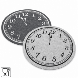 Boltze Tischset „Momento“ aus Filz, grau, 38 cm, 2 Stück, sortiert