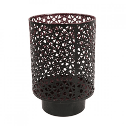 Casablanca windlicht zwart/paars 20 cm