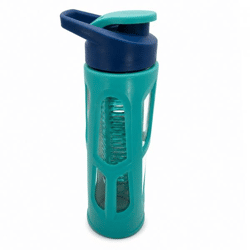 Green Canteen Trinkflasche mit Flip-Cap-Verschluss, Glas, Farbe: Teal/Navy, 561 ml