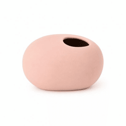 J-Line Vase, oval, pastellrosa, 16 cm