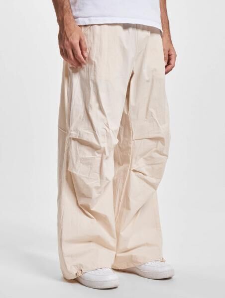 l&auml;ssige Karl Kani Herren Jeans Kordelzug Klettverschluss 150 g/m&sup2; mit Baumwolle Ecru-Wei&szlig;