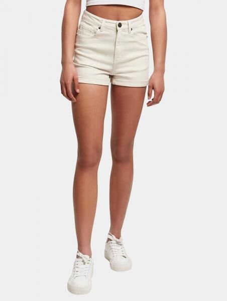 l&auml;ssige Urban Classics Damen Jeans Stretch Rei&szlig;verschluss Taschen mit Baumwolle Ecru-Wei&szlig;