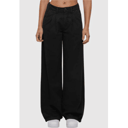 moderne Urban Classics Damen Jeans Mirror-Look 260 g/m² mit Baumwolle Schwarz