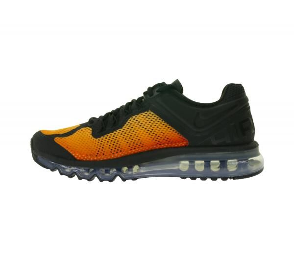 NIKE Air Max 2013 Herren Sneaker Mesh-Turnschuhe mit Air-D&auml;mpfung HF4887-873 Schwarz/Rot/Orange