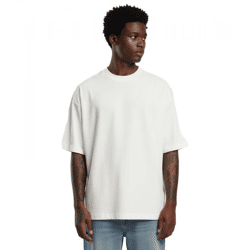 Prohibited Savile Row Team Men's T-Shirt, Cotton Shirt with Eye-Catching Back Print, Short-Sleeve Shirt, Oversized Fit, PC-006-041, White