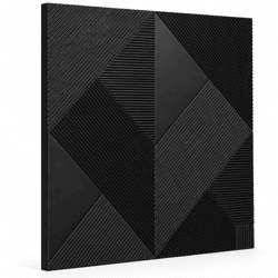 PTMD Wandpaneel Belinda schwarz 120 x 120 cm