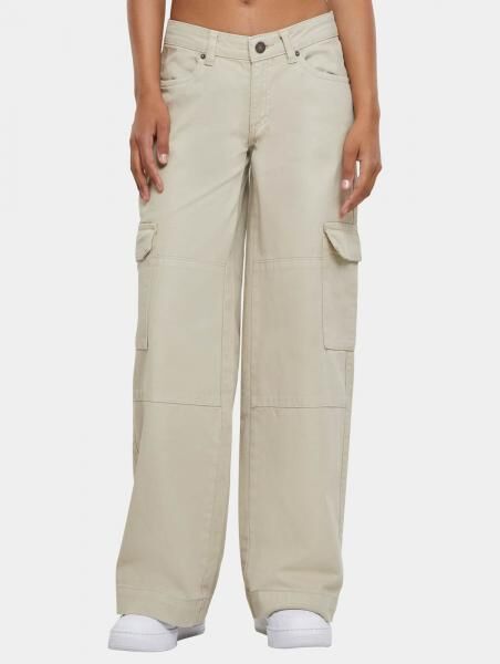 stylische Urban Classics Damen Jeans Taschen Denim mit Baumwolle Ecru-Wei&szlig;